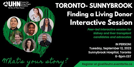SUNNYBROOK TORONTO: Finding a Living Donor Interactive Session IN PERSON primary image