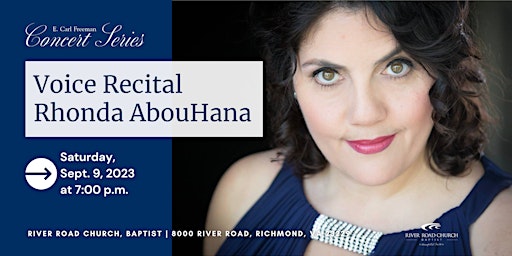 Voice Recital—Rhonda AbouHana, soprano (Italy) | River Road Church primary image