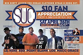 BIG DIRTY / LTD / STEAK & EGGS present SUC FAN APPRECIATION CONCERT primary image