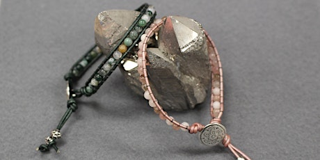Image principale de Leather and Gemstone Bracelet