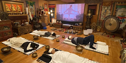 Imagem principal de Sound Bath Meditation with Tibetan and Crystal Singing Bowls, Chimes, Gong