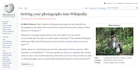Getting your photographs into Wikipedia primary image
