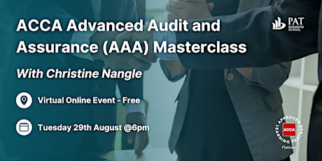 ACCA Advanced Audit and Assurance (AAA) Masterclass with Christine Nangle primary image