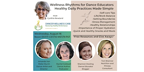 Wellness Rhythms for Dance Educators -  Healthy Daily Practices Made Simple primary image
