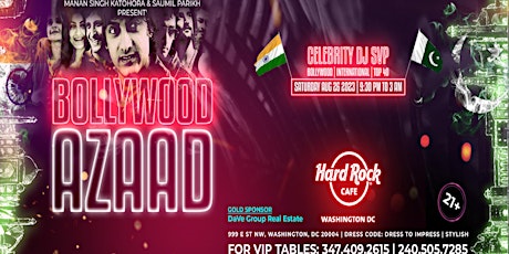 "Bollywood AZAAD" -- Official INDO-PAK Independence Day Celebrations EVENT primary image