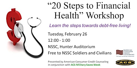 20 Steps to Financial Health Workshop primary image