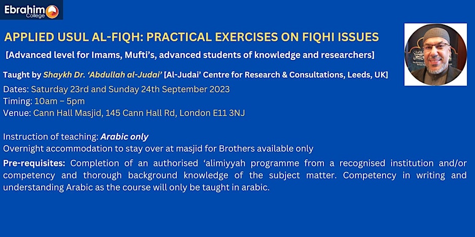 APPLIED USUL AL-FIQH: PRACTICAL EXERCISES ON FIQHI ISSUES
