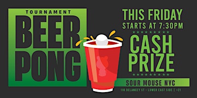 Imagem principal do evento Beer Pong Tournament and Party | Cash Prize!