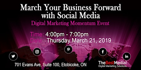 March Your Business Forward with Social Media: Digital Marketing Momentum Event primary image