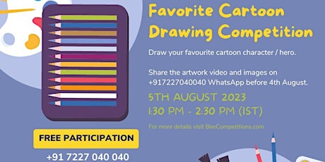 Favorite Cartoon Drawing Competition For Children primary image