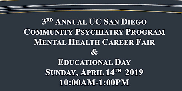 UCSD 3rd Annual Mental Health Career Fair and Educational Day