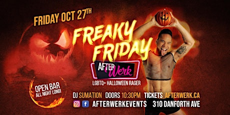 Imagem principal do evento Freaky Friday Halloween Dance Party - OPEN BAR