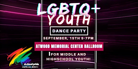 Hauptbild für LGBTQ+ Youth Dance Party - St. Cloud Pride Week 2023