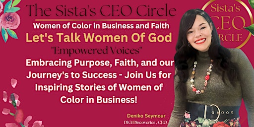 Imagen principal de The Sista’s CEO Circle: Empowered Voices Women of Color in Business & Faith