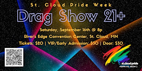 Imagen principal de Drag Show 21+ - St. Cloud Pride Week 2023