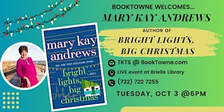 Primaire afbeelding van BookTowne Welcomes Author Mary Kay Andrews at Brielle Library
