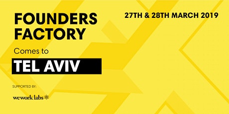Founders Factory Roadshow to Tel Aviv - Apply to attend primary image