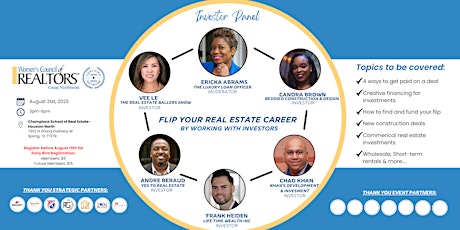 Flip Your Real Estate Career by Working With Investors primary image