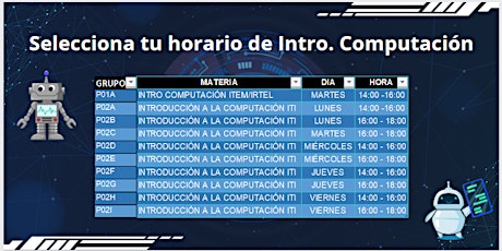 P01A:INTRO COMPUTACIÓN ITEM/IRTEL,MARTES,14:00 -16:00 primary image