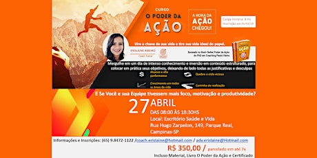 Imagem principal do evento CURSO O Poder da Ação (Baseado no Best Seller de Paulo Vieira)