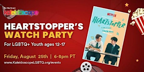 Imagem principal do evento Heart Stopper Watch Party for LGBTQ+ Youth!