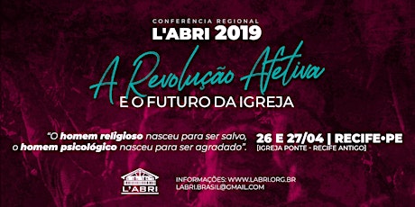 Primaire afbeelding van Conferência Regional L'Abri Brasil 2019 - Edição Recife