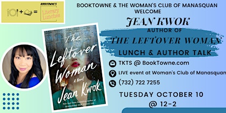 Primaire afbeelding van Literary Luncheon with Jean Kwok, Author of The Leftover Woman