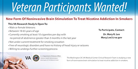 Nicotine Addiction Novel Treatment Study for Veterans