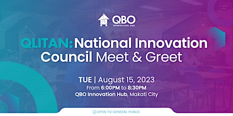 Imagen principal de QLITAN: National Innovation Council - Meet & Greet