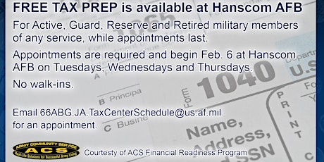 Free Tax Prep for Military Members primary image
