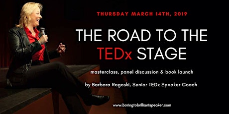 Primaire afbeelding van The Road to the TEDx Stage; Masterclass, TEDx Panel and Book Signing