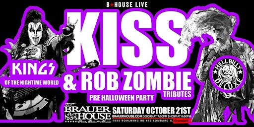 Imagem principal do evento Kiss & Rob Zombie Tribute Pre-Halloween Party at BHouse Live