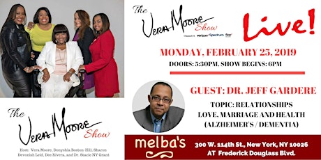 LIVE In NEW York! The Vera Moore Show Taping Live @MELBAS Restaurant  primary image