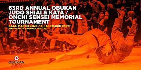 63rd Annual Obukan Judo Shiai & Kata / Onchi Sensei Memorial Tournament primary image