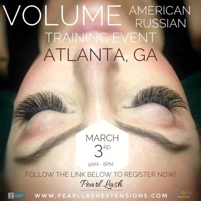 Volume Eyelash Extension Training Hosted by Pearl Lash Atlanta, GA - SOLD OUT