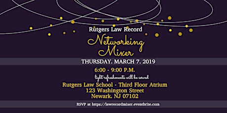 Rutgers Law Record Networking Mixer primary image