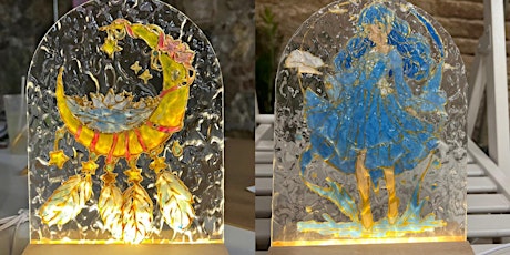 Imagen principal de Handcrafted Glass Oil Painting Night Light