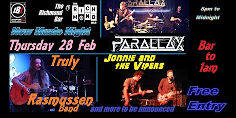 Parallax,Truly Rasmussen band, Jonnie and The Vipers: IB Live primary image