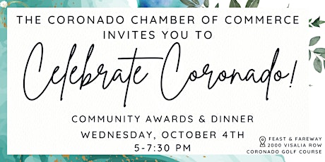 Imagem principal do evento Celebrate Coronado! Community Awards & Dinner