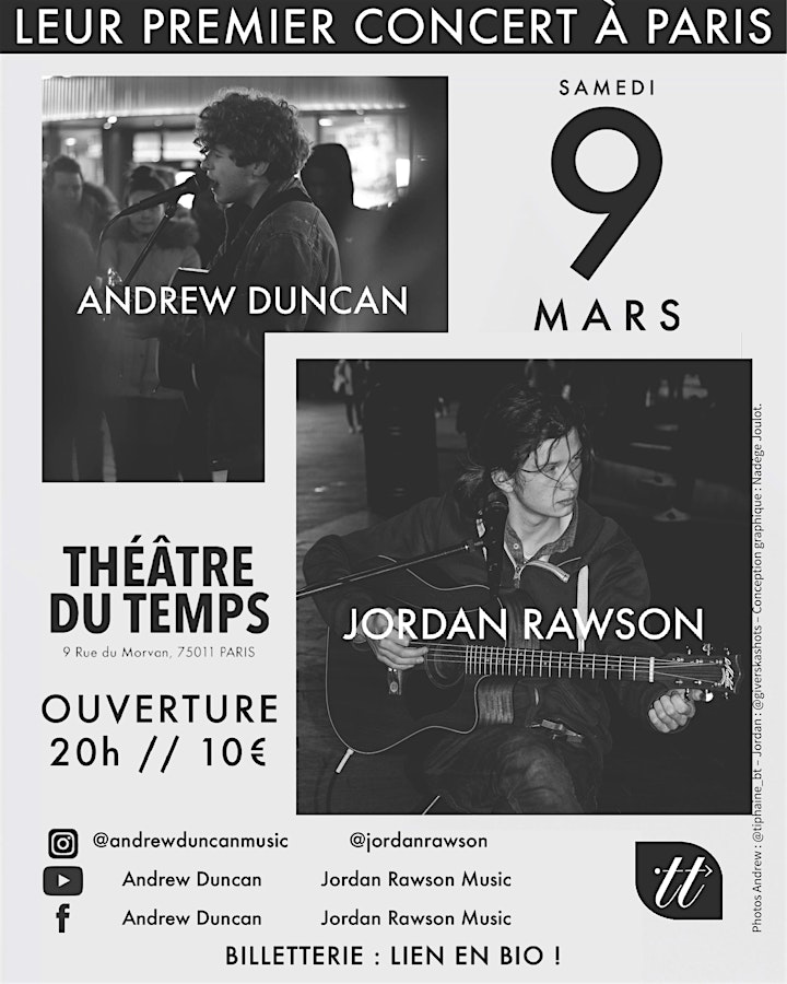 
		Intimate Gig with Jordan Rawson & Andrew Duncan - Théâtre  du Temps image
