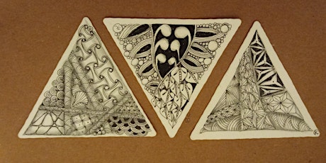Zentangle “3Z” triangle tile drawing for beginners primary image