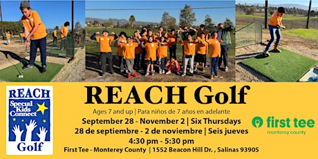 Imagen principal de REACH Golf Salinas - Thursdays, Fall 2023 (Ages 7-22)