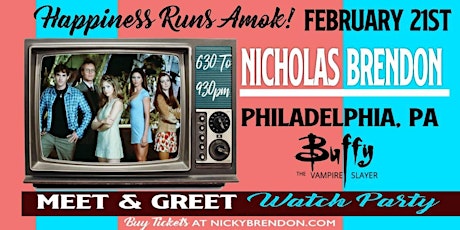 Nicholas Brendon (Buffy & Criminal Minds) Meet & Greet ‐ Philadelphia (PA) primary image