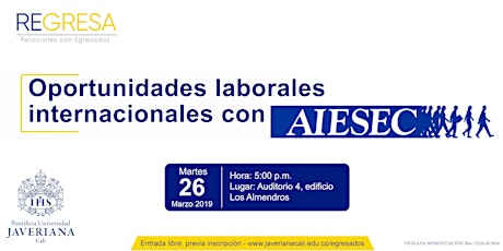 Imagen principal de Oportunidades laborales internacionales con AIESEC