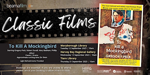 Imagem principal do evento Classic Film - To Kill A Mockingbird - Maryborough Library