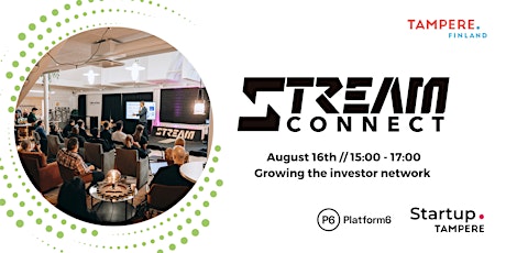 Imagem principal do evento STREAM CONNECT. Episode 12. Growing the investor network.