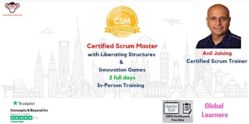 Certified ScrumMaster (CSM) - In-Person Training primary image