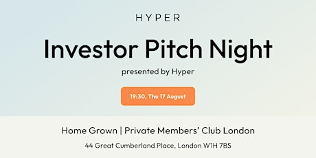 Investor Pitch Night presented by Hyper primary image