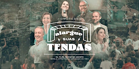 Imagen principal de CONGRESSO ON LINE NOVIDADE DE VIDA 2023 - "ALARGUE SUAS TENDAS"