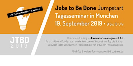 Jobs to Be Done - JTBD Tagesseminar in München